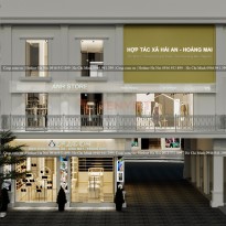 Thiết kế tổ hợp showroom thời trang kính mắt đồng hồ Dragon – Nghệ An